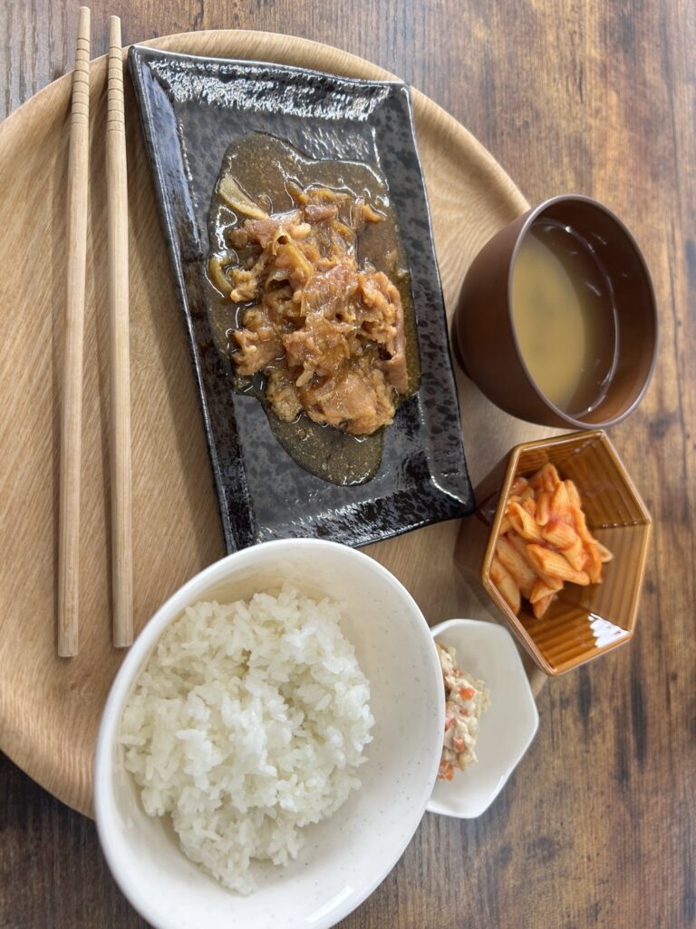 豚の生姜焼き！トントン！